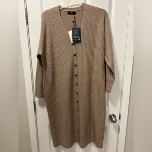 Able women’s beige long cardigan